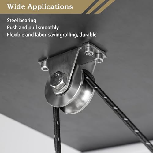 KCNOFNC Umlenkrolle Stahlseil, Umlenkrollen für Seile, Seilrolle mit 2 Kugellager | 1 Stück