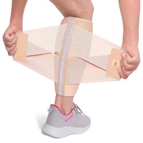 Image of Calf Brace Compression Sleeve for Torn Calf Muscle fit Men & Women, Innovative 2 Layer Elastic Bandage for Legs adds Extra Pressure for Strain, Swelling, Cramps, Varicose Vein -XXL (Beige)