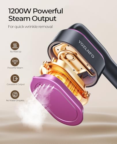 image for YOZLNFO Portable Travel Steamer: 2-in-1 Mini Handheld Garment Steamer 