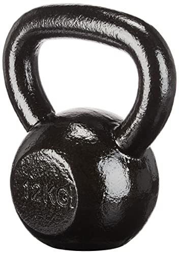 Image of amazon basics Cast Iron Kettlebell (12 Kg), Black