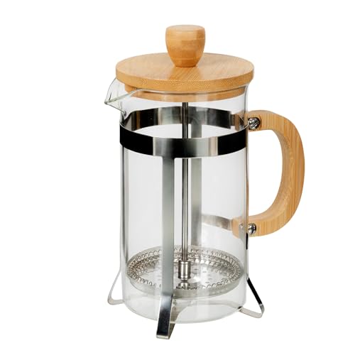 Bloomingville 20-oz. Glass and Stainless Steel French Press with Bamboo Lid