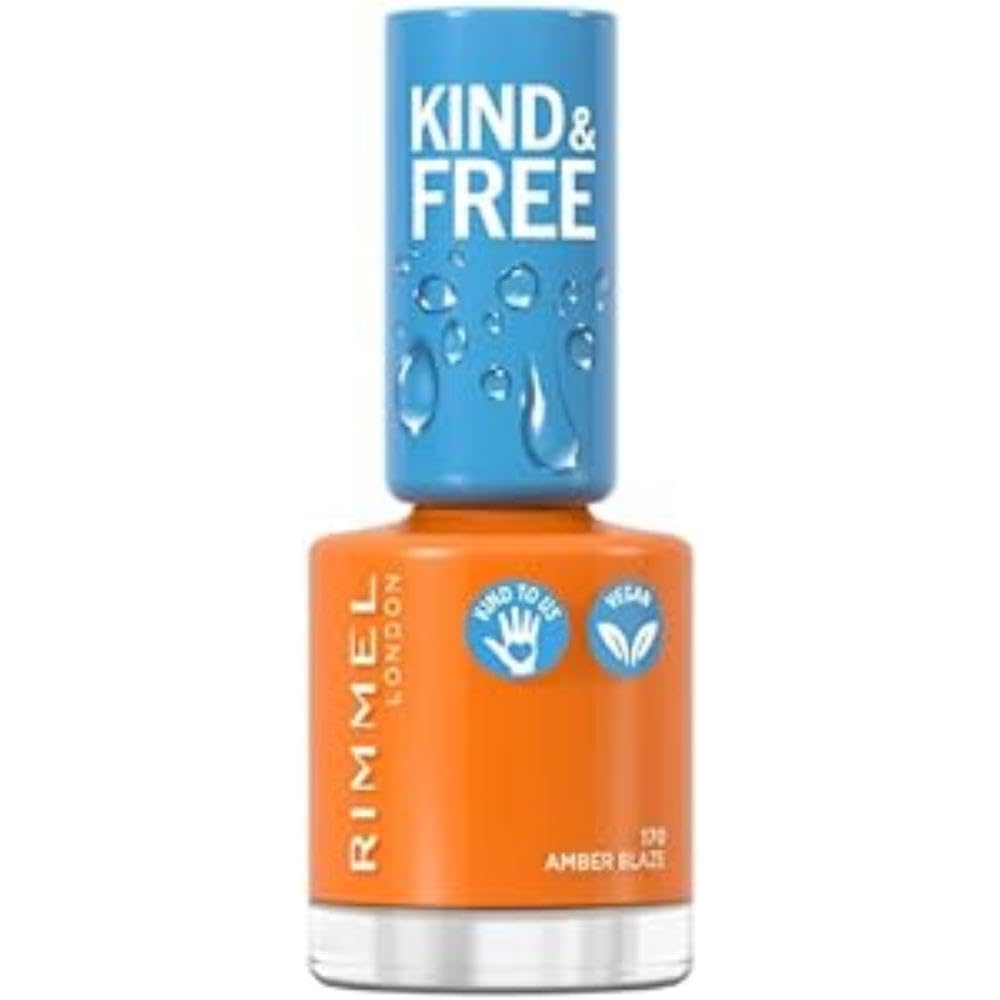 RIMMEL Kind & Free Nail Polish, 170 Amber Blaze, 8ml