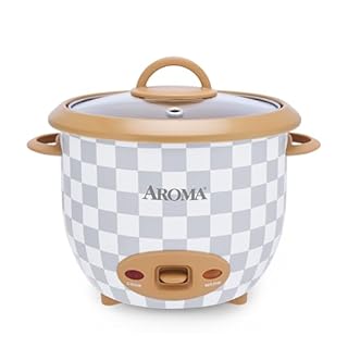 AROMA® 6-Cup (Cooked) One-Touch Pot Style Rice Cooker with CoreCoat™ PFAS-Free Nonstick Ceramic Surface (1.5 Quarts)