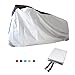 Top-spring Waterproof Bike Bicycle Cover, Outdoor Storage Covers Mountain, Road Bikes, City Bike, Beach Cruiser Bike (Silver, Large)