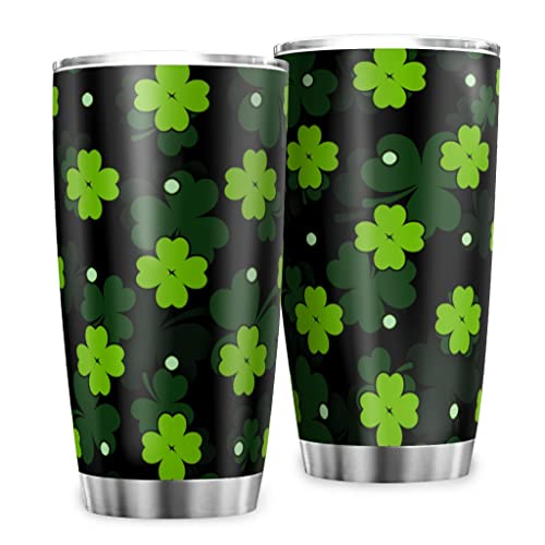 Wmeyiseyiy Taza térmica de acero inoxidable con diseño de San Patricio, 600 ml, con tapa, multicolor - Imagen 3