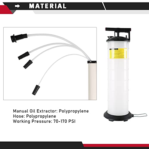 Atpeam Oil Changer Vacuum Fluid Extractor | Manual Engine Oil Extractor Oil Changer Vacuum Fluid Extractor Pump Tank Remover (7L) #TOP2