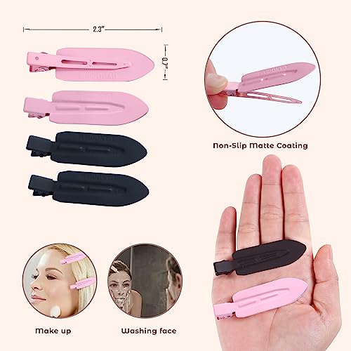 Anutrion Hair Clips Set, 12 Pack - Large No Crease Hair Claw Clips, Small Silk Scrunchies thumb #2