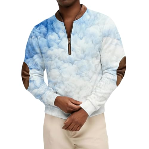 Pull à fermeture éclair 1/4 homme imprimé tendance pour un look casual chic au quotidien