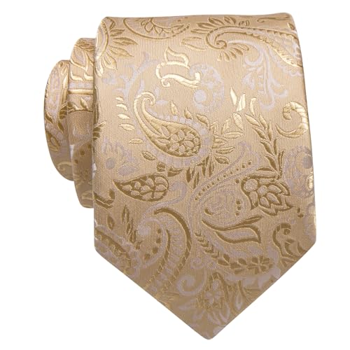 Image of YourTies Paisley Men's Necktie Woven Silk Floral Ties for Men Designer Formal Business Party Wedding