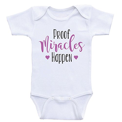 Image of Heart Co Designs Cute Baby Clothes - Proof Miracles Happen - Baby Bodysuits