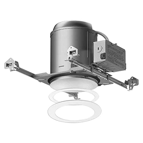 Halo E7ICAT6100WB-6PK E26 Series Recessed Housing with Tapered Baffle (6 Pack), 6 In, White