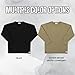Men's Cold Weather Fleece-Lined Crew Neck Thermal ECWCS Undershirt Top Extreme Base Layer Shirt, Black (Chest 50-52) 2XL