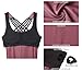 icyzone Yoga Tops Workouts Clothes Activewear Built in Bra Tank Tops for Women (L, Mauve Orchid)