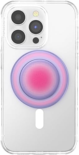 Vista 96 de PopSockets Phone Grip with Expanding Kickstand, Adhesive Grip claro negro