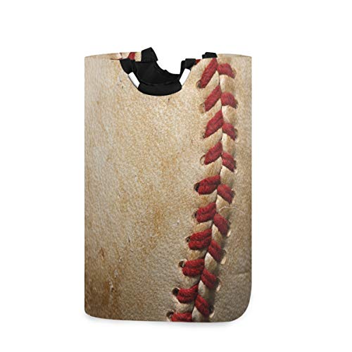 ALAZA Vintage Baseball Ball Sport Laundry Basket Hamper Large Storage Bin with Handles for Baskets, Bedroom, Clothes