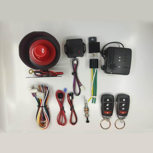Image of MASO Car Central Lock Universal Auto Remote Central Kit Vehicle Door Lock with Shock Sensor + Contorl Box + 2 Replacement Remote Contorl for Car Central Door Lock