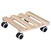 Wagner Support à roulettes pour Pot de Fleur PALETTI 25 x 25 x 8 cm I pour l'intérieur I Roule Pot en Bois Massif d' hêtre certifié FSC®, Naturel I Capacité de Charge 100 kg I Made in EU - 20009701