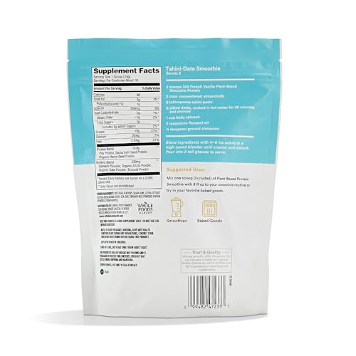 Image of 365 by Whole Foods Market, Protein Plantpowder Smoothie French Vanilla, 9 Ounce