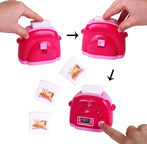 Kitchen Toy Appliances For Kids Fun Pretend Play Appliances Set - Includes Toy Toaster, Microwave, Fridge, Oven And More Cooking Mini Toy Kitchen Appliances #TOP1