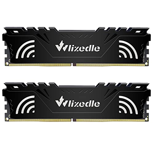 Image of DDR4 3200MHz RAM 32GB Kit (2x16GB) XMP 2.0 CL16 UDIMM, Desktop Memory Module PC4-25600 288-Pin 1.35V Non-ECC Unbuffered PC Computer RAM Stick Upgrade - Black