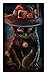 Puzzle 1000 Pezzi da Adulti,Puzzle in Legno,Cappello da Strega Gatto Nero Halloween Puzzle,Giochi di Famiglia