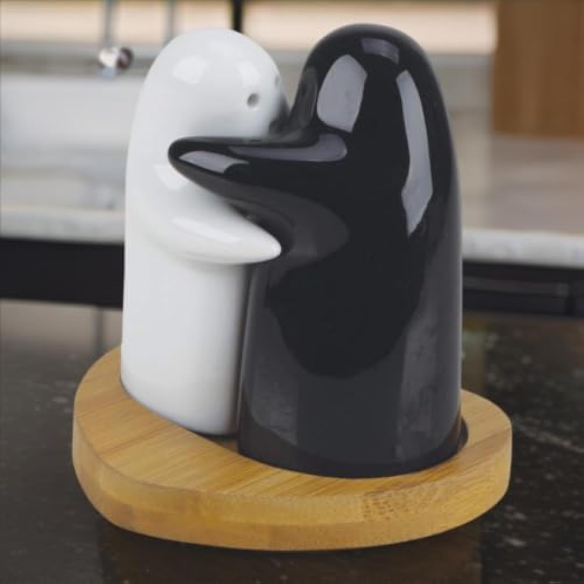 Cute Hug Couple Spice Jar Salt Pepper Shaker Set