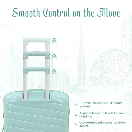 Image of Sarjah Polypropylene Suitcase Trolley Bag Set of 3 | Spinner Luggage | TSA-Type Lock, 360 Dual Spinner Wheels, Aviation-Grade Telescopic Handle, Matte-Gloss Finish