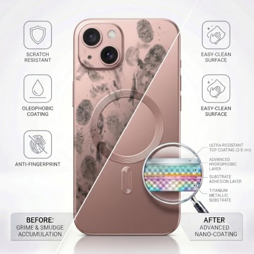 Image of amazon basics Premium Mag-Safe Case for iPhone 16 | Shockproof & Anti-Scratch Cover | Soft Silicone with Wireless Charging | Camera Lens Guard - Rose Gold