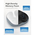 HUANUO Seat Cushion for Office Chair, Extra Large Memory Foam Cushion for Office Chair,Car & Wheelchair - Sciatica & Tailbone Pain Relief for Long Sitting, Ergonomic Design with Anti-Slip Bottom - Image 5