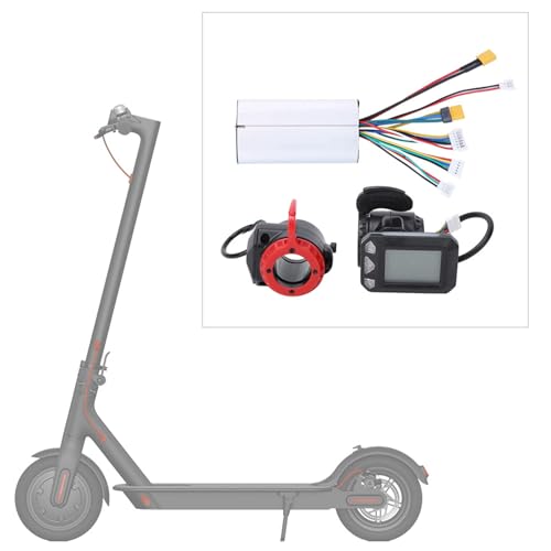 POENVFPO Kit de Controlador de Scooter Eléctrico, Juego de Accesorios de Freno de Acelerador de Instrumento de Fibra de Carbono de 5,5 Pulgadas para Bicicletas Eléctricas