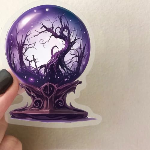 Image of 50-Piece Mystical Witchy Fantasy Aesthetic Sticker - Magical Witchcraft Stickers with Crystals, Moons, Witches, Owls, Potions, Cauldrons, Mushrooms for Scrapbooking, Journals, Laptops, Gifts