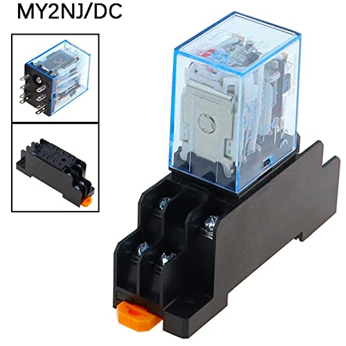 Relais électromagnétique DPDT DC 220V avec base de prise miniature MY2NJ