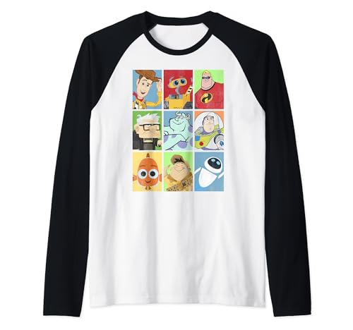 T-shirt baseball Pixar Disney vêtement graphique manches raglan pour adulte