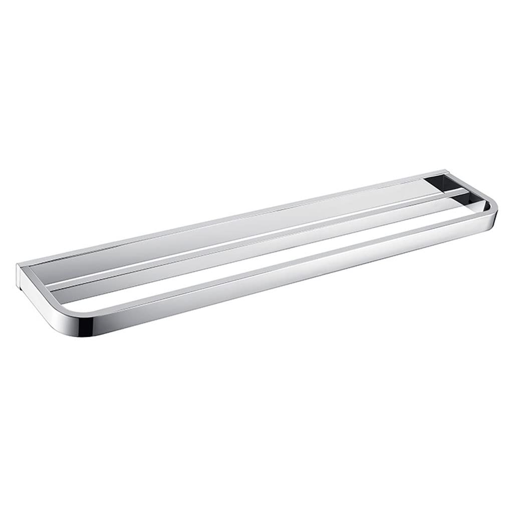 towel rail， 304 Stainless Steel Towel Rack Wall Mounted Double Towels Hanger Shelf Rail for Kitchen Bath Room Hotel