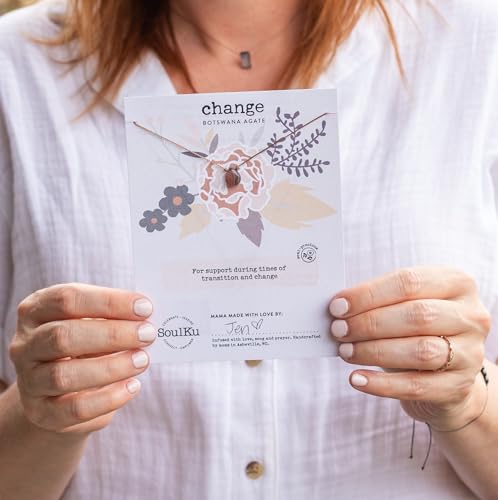 SoulKu-Handcrafted-Necklace-Empowerment-Jewelry-With-Healing-Crystal-Inspirational-Jewelry-For-Women-Mom-Sister-Gifts-2-Extender-With-Lobster-Clasp-16-Nylon-Cord-Change-Botswanna-Agate