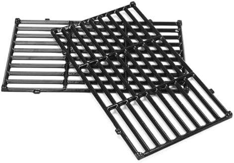 Uniflasy Porcelain-Enameled Cast Iron Grill Grates for Weber Spirit 200 Series 2-Pack