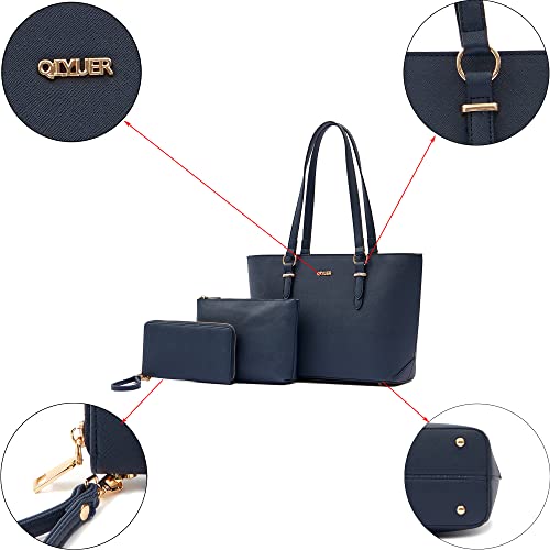 Image of Purses And Wallets Set For Women Work Tote Satchel Handbags Shoulder Bag Top Handle Totes Purse With Matching Wallet