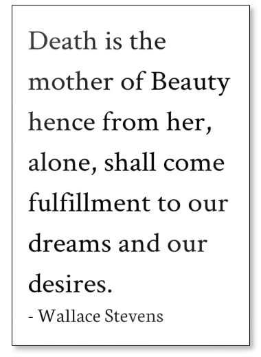 Amazon.com: Death is The Mother of Beauty hence from he