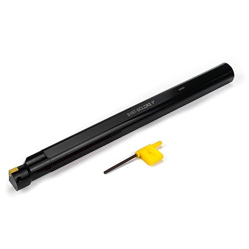 Miniatura 2 de OSCARBIDE Barra de mandrinar indexable de 1"x12", vástago de 1", Sclcr a la derecha, insertos de carburo CCMT09T304(CCMT32.5), S16T-SCLCR3, 1 pieza