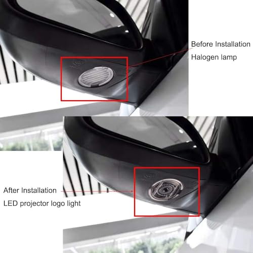 Luz LED para espejo lateral con proyector logo 2-pack miniatura 6