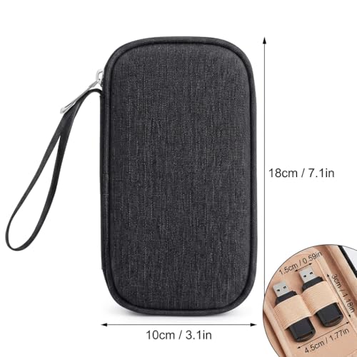 Image of Pendrive Case, 10 Slots USB Flash Drive Organizer, Travel Pouch for Pendrives and Tech Accessories, Compact Design with Lanyard for Professionals, Students, Travelers