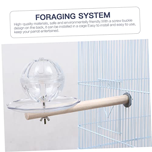 Mipcase 1 set Treat Finch Ball Parrot Bird African Educational The Feeders Perch Holder With for Birds System On Foraging Basket Cockatoo Birdcage Canary Parakeet And Toy Intelligence - Image 3