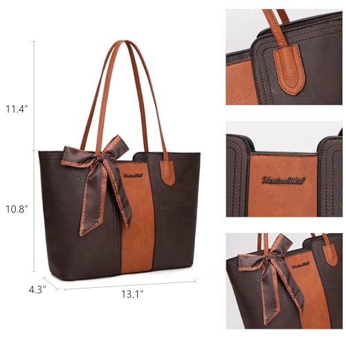 Montana West Tote Bags for Women Medium Top Handle Handbags with Scarf MWC-HB-323-1-CF by Montana West - Used condition - Image 4
