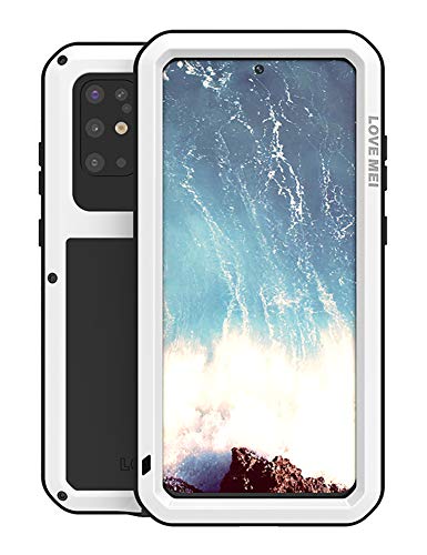 Coque Samsung S20 Plus Love Mei antichoc en métal blanc