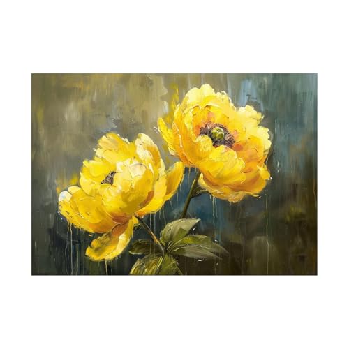 Impression sur toile végétale WODJEM 70x100cm sans cadre pour salon