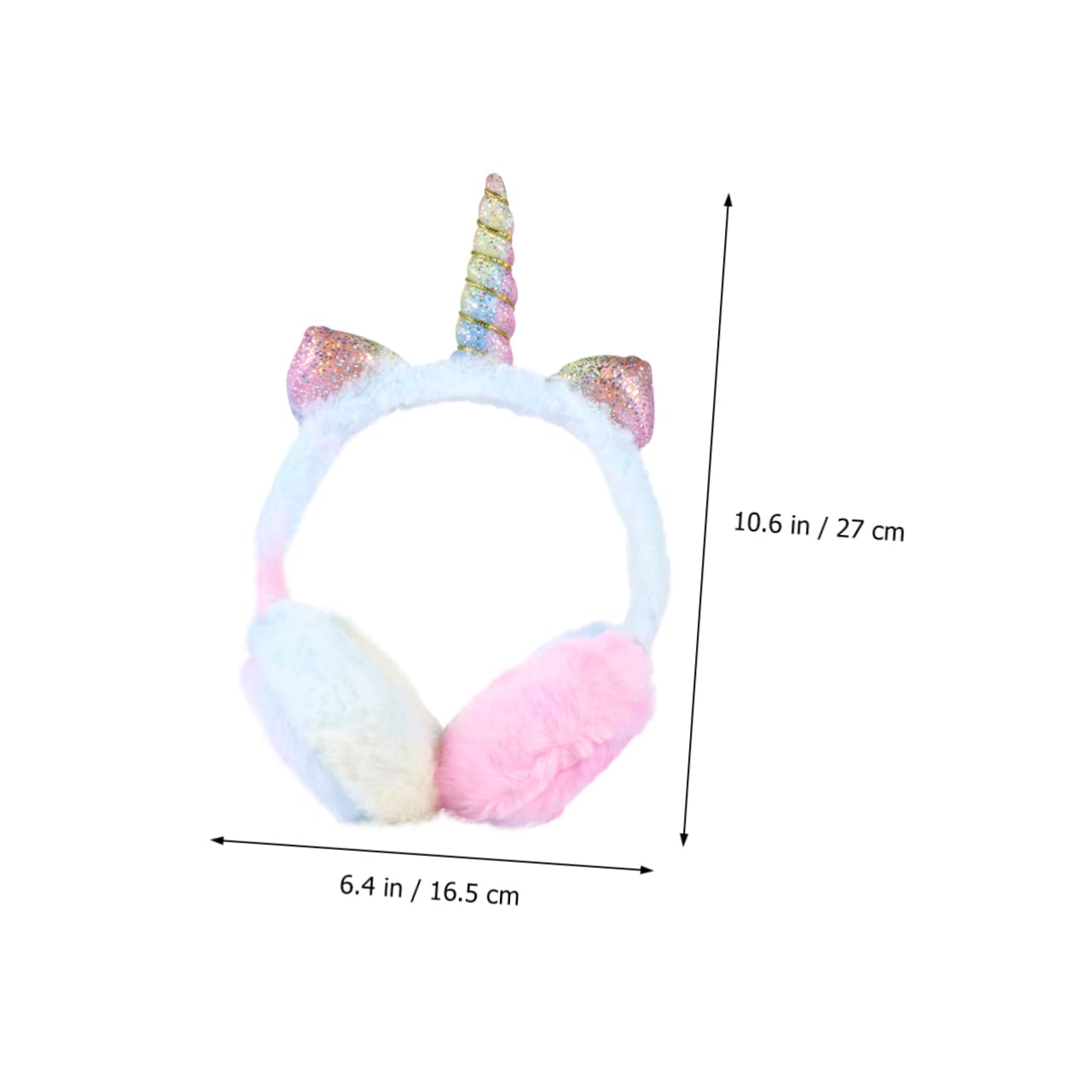 WOFASHPURET Plush Unicorn Ear Muffs for Children Winter Ear Covers for Heat Protection