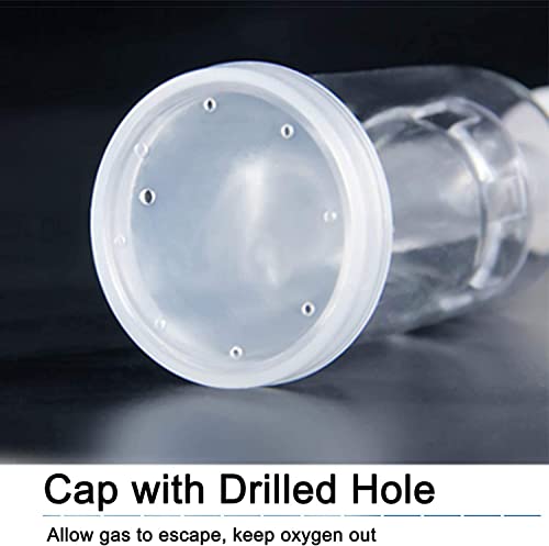 (6 Pack)3-Piece Airlock With 12Pcs Silicone Grommets,Fermentation Airlock High Transparency Brewing Airlock Kit Preserving, Brewing, Making Wine, Fermenting Sauerkraut, Kimchi #TOP3