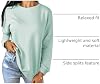 Sudadera con cuello redondo para mujer Dokotoo, azul, manga larga, tops y camisas, talla L 8