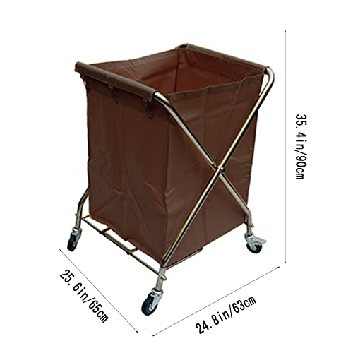 Carrito de lavandería plegable para evitar cargar ropa pesada en casa u hotel 6