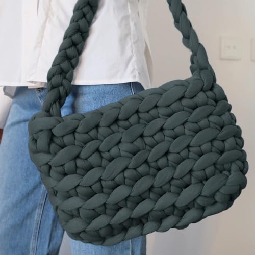Hilo gigante grueso anti pelusa para tejer colchas pesadas sin agujas 3